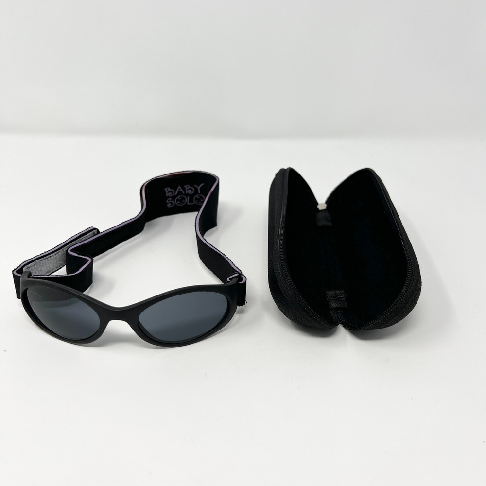 Baby Solo Infant Sunglasses  Adjustable Neoprene Strap with Case UV Protection